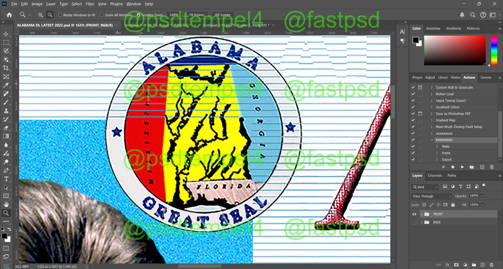 alabama Driver License psd v3