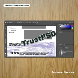 California Driver License PSD Template 2026 Back Side
