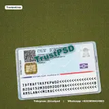 France ID Card PSD Template Version 2 Back download v4