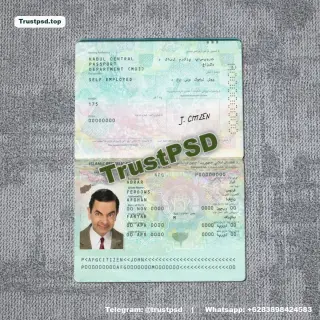Afghanistan Passport PSD Template