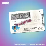 USA Texas Driver License PSD Template 2025 Editable PSD back side picture example