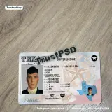 USA Texas Driver License PSD Template 2025 front sample image for download