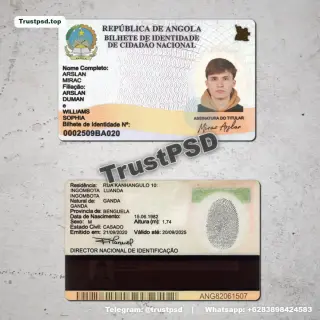Angola ID Card PSD Template - 2 Version