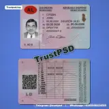 Albania Driver License Photoshop PSD Version 2 front and back image preview for digital download