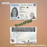 USA Virginia Driver License 2024 - 2400dpi UV front and back photo preview