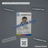 Bangladesh Police ID Card PSD Template front editable preview for digital download
