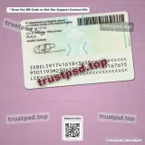 belgium id card PSD Template Version 1 back editable preview for download