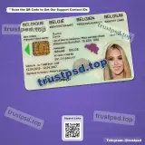 belgium id card PSD Template Version 1 front side picture for digital download