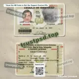 bolivia id card Template PSD two-sided preview