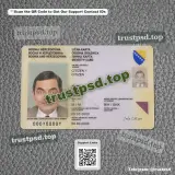 bosnia and herzegovina id card PSD Template Version 2 front view document preview for download