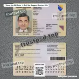 bosnia and herzegovina id card PSD Template Version 2 two-sided layout