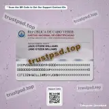 cabo verde id card PSD Templates back view example