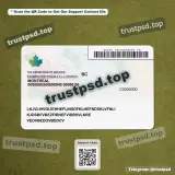 canada id card Template PSD back editable preview for download