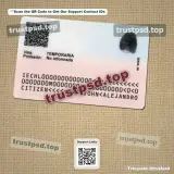 chile id card Template PSD back view document example