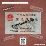 china id card Template PSD version 2 back view layout example for download