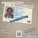 Colombia id card PSD Templates version 1 front side editable layout for download