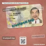 Colombia id card PSD Templates version 2 front side document example