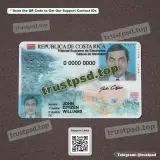 costa rica id card PSD Template version 2 front side detail preview