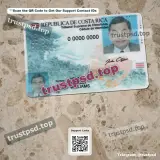 costa rica id card PSD Template version 2 front side preview