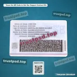 costa rica id card Template PSD version 1 back side editable preview for digital download