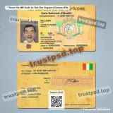cote divoire id card Template PSD two-sided picture example available for download