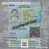 cuba id card PSD Template front and back view document preview available for download