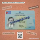 cuba id card Template PSD front detail preview