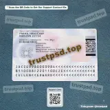 czech republic id card PSD Templates back view document example