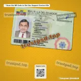 ecuador id card Template PSD front sample available for download
