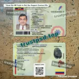 ecuador id card Template PSD two-sided editable preview available for download