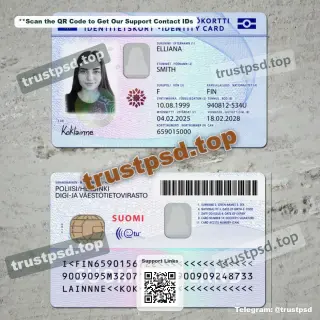 finland id card psd template - 2 version