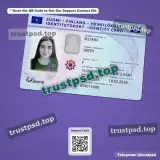 finland id card PSD Template version 2 front side document preview for digital download