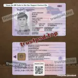 georgia id card Template PSD version 2 front and back view sample available for download