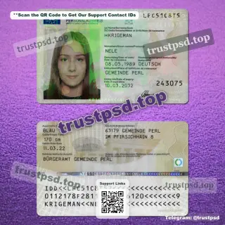 Germany Id Card PSD Template - 6 version