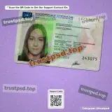 Germany Id Card PSD Template version 6 front side document example