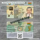 Ghana id card PSD Templates two-sided sample for digital download