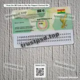 Ghana id card Template PSD back design preview for download