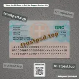 greece id card PSD Template Version 2 back sample available for download