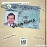 guatemala id card PSD Template version 2 front view example