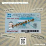 Honduras ID Card PSD Template version 1 front side editable preview for digital download