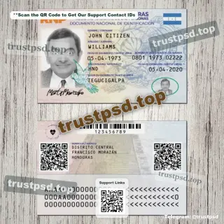 Honduras ID Card psd template - 2 version