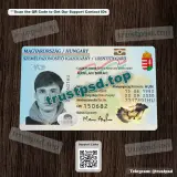 hungary id card Template PSD front document example