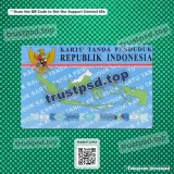 Indonesia id card PSD Template back photo preview