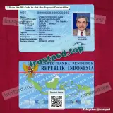 Indonesia id card PSD Templates two-sided picture for download