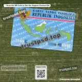 Indonesia id card Template PSD back reference preview
