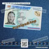 italy id card Template PSD version 2 front view preview