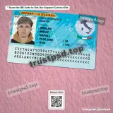 Italy old blue id card PSD Template version 1 front side high quality preview
