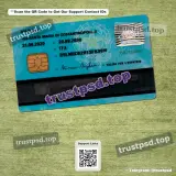 Italy old blue id card PSD Templates version 1 back view reference preview